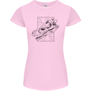 Velociraptor Skull Dinosaurs Palaeontology Womens Petite Cut T-Shirt Light Pink
