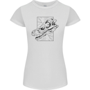 Velociraptor Skull Dinosaurs Palaeontology Womens Petite Cut T-Shirt White