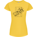 Velociraptor Skull Dinosaurs Palaeontology Womens Petite Cut T-Shirt Yellow