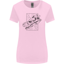 Velociraptor Skull Dinosaurs Palaeontology Womens Wider Cut T-Shirt Light Pink