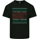 Very Naughty This Year Funny Christmas Xmas Mens Cotton T-Shirt Tee Top Black