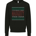 Very Naughty This Year Funny Christmas Xmas Mens Sweatshirt Jumper Black