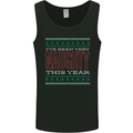 Very Naughty This Year Funny Christmas Xmas Mens Vest Tank Top Black