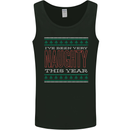 Very Naughty This Year Funny Christmas Xmas Mens Vest Tank Top Black