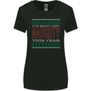 Very Naughty This Year Funny Christmas Xmas Womens Wider Cut T-Shirt Black