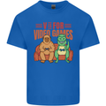 Video Games T-Rex Funny Bigfoot Dinosaur Kids T-Shirt Childrens Royal Blue
