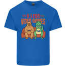 Video Games T-Rex Funny Bigfoot Dinosaur Kids T-Shirt Childrens Royal Blue
