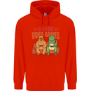 Video Games T-Rex Funny Bigfoot Dinosaur Mens 80% Cotton Hoodie Bright Red