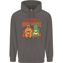 Video Games T-Rex Funny Bigfoot Dinosaur Mens 80% Cotton Hoodie Charcoal