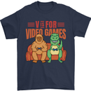 Video Games T-Rex Funny Bigfoot Dinosaur Mens T-Shirt 100% Cotton Navy Blue
