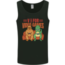 Video Games T-Rex Funny Bigfoot Dinosaur Mens Vest Tank Top Black