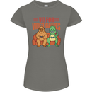 Video Games T-Rex Funny Bigfoot Dinosaur Womens Petite Cut T-Shirt Charcoal