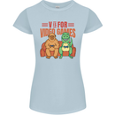 Video Games T-Rex Funny Bigfoot Dinosaur Womens Petite Cut T-Shirt Light Blue