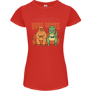 Video Games T-Rex Funny Bigfoot Dinosaur Womens Petite Cut T-Shirt Red