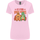 Video Games T-Rex Funny Bigfoot Dinosaur Womens Wider Cut T-Shirt Light Pink