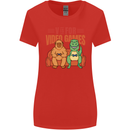 Video Games T-Rex Funny Bigfoot Dinosaur Womens Wider Cut T-Shirt Red