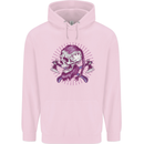 Viking Axe Skull Childrens Kids Hoodie Light Pink