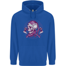 Viking Axe Skull Childrens Kids Hoodie Royal Blue