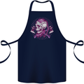 Viking Axe Skull Cotton Apron 100% Organic Navy Blue