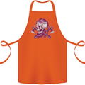 Viking Axe Skull Cotton Apron 100% Organic Orange