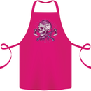 Viking Axe Skull Cotton Apron 100% Organic Pink