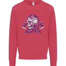 Viking Axe Skull Kids Sweatshirt Jumper Heliconia