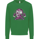 Viking Axe Skull Kids Sweatshirt Jumper Irish Green