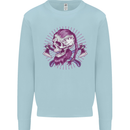 Viking Axe Skull Kids Sweatshirt Jumper Light Blue