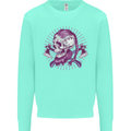 Viking Axe Skull Kids Sweatshirt Jumper Peppermint