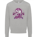 Viking Axe Skull Kids Sweatshirt Jumper Sports Grey