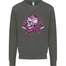 Viking Axe Skull Kids Sweatshirt Jumper Storm Grey
