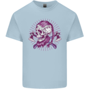 Viking Axe Skull Kids T-Shirt Childrens Light Blue