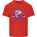 Viking Axe Skull Kids T-Shirt Childrens Red