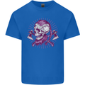 Viking Axe Skull Kids T-Shirt Childrens Royal Blue