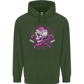 Viking Axe Skull Mens 80% Cotton Hoodie Forest Green