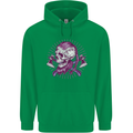 Viking Axe Skull Mens 80% Cotton Hoodie Irish Green