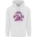 Viking Axe Skull Mens 80% Cotton Hoodie White