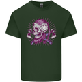 Viking Axe Skull Mens Cotton T-Shirt Tee Top Forest Green
