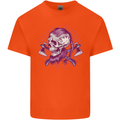 Viking Axe Skull Mens Cotton T-Shirt Tee Top Orange
