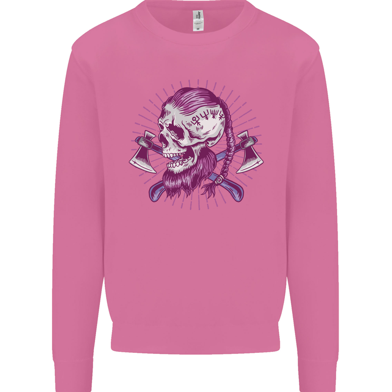Viking Axe Skull Mens Sweatshirt Jumper Azalea