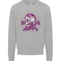 Viking Axe Skull Mens Sweatshirt Jumper Sports Grey