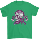 Viking Axe Skull Mens T-Shirt 100% Cotton Irish Green