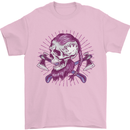 Viking Axe Skull Mens T-Shirt 100% Cotton Light Pink