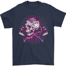 Viking Axe Skull Mens T-Shirt 100% Cotton Navy Blue