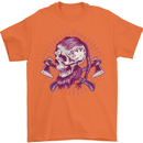 Viking Axe Skull Mens T-Shirt 100% Cotton Orange