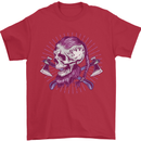 Viking Axe Skull Mens T-Shirt 100% Cotton Red