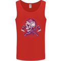 Viking Axe Skull Mens Vest Tank Top Red