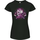 Viking Axe Skull Womens Petite Cut T-Shirt Black