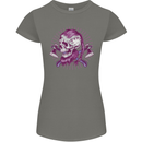 Viking Axe Skull Womens Petite Cut T-Shirt Charcoal