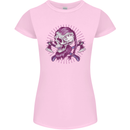 Viking Axe Skull Womens Petite Cut T-Shirt Light Pink